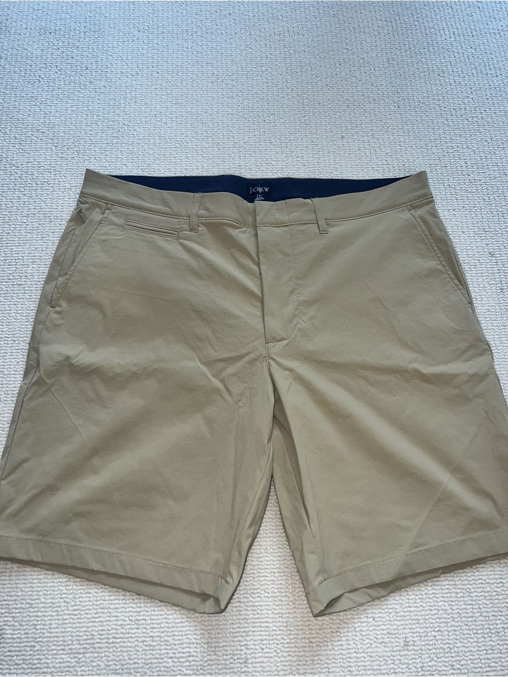 J. Crew Men's Tan Flat-Front Chino Shorts